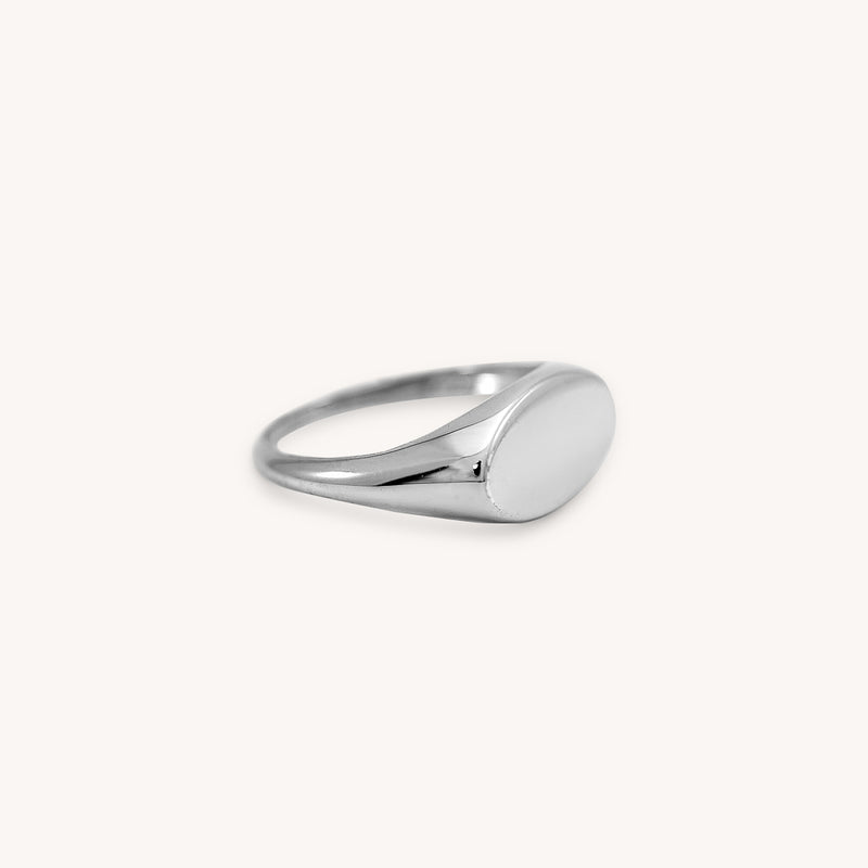 Solid 925 Sterling Silver Round Black Spinel Men's Signet Ring – SHINE JEWEL