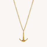 Gold Admiralty Anchor Necklace