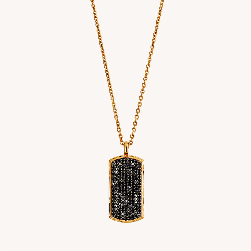 Shadow Pave Tag Necklace – Naut & Chain