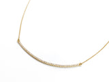 Naut & Chain "The Angela" diamond bar necklace featuring a sleek gold chain and sparkling diamond bar pendant.
